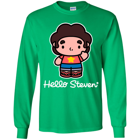 T-Shirts Irish Green / YS Hello Steven Youth Long Sleeve T-Shirt