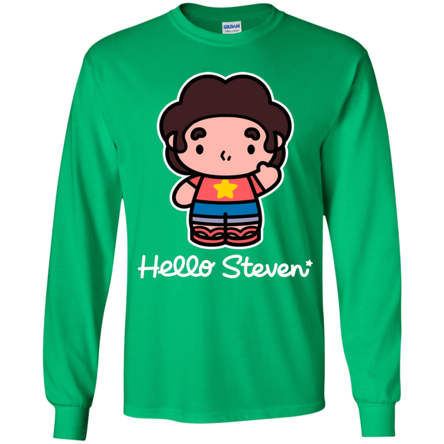 T-Shirts Irish Green / YS Hello Steven Youth Long Sleeve T-Shirt
