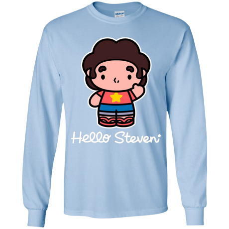 T-Shirts Light Blue / YS Hello Steven Youth Long Sleeve T-Shirt