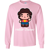 T-Shirts Light Pink / YS Hello Steven Youth Long Sleeve T-Shirt