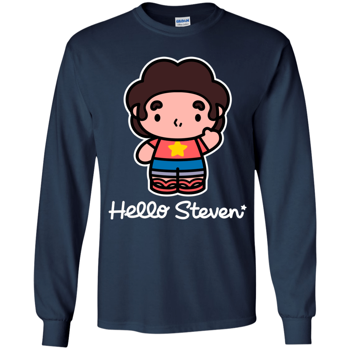 T-Shirts Navy / YS Hello Steven Youth Long Sleeve T-Shirt