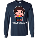 T-Shirts Navy / YS Hello Steven Youth Long Sleeve T-Shirt
