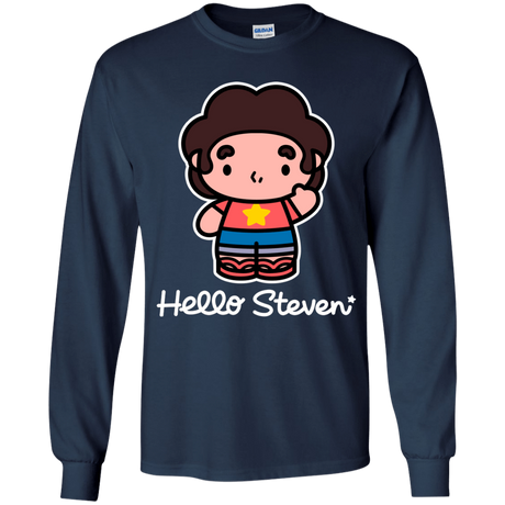 T-Shirts Navy / YS Hello Steven Youth Long Sleeve T-Shirt