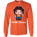 T-Shirts Orange / YS Hello Steven Youth Long Sleeve T-Shirt