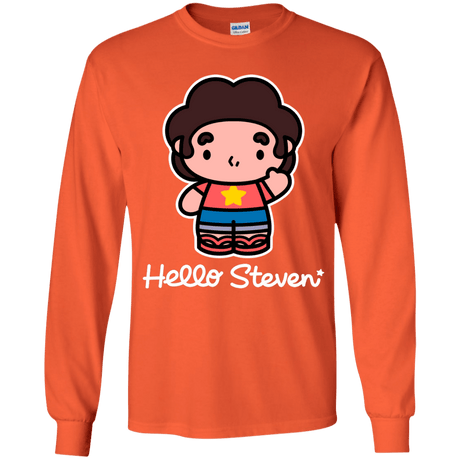 T-Shirts Orange / YS Hello Steven Youth Long Sleeve T-Shirt
