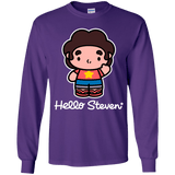 T-Shirts Purple / YS Hello Steven Youth Long Sleeve T-Shirt