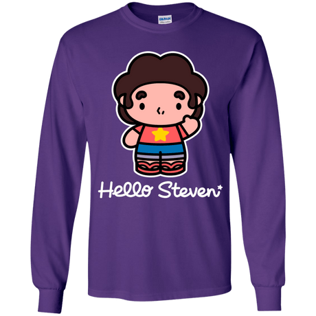 T-Shirts Purple / YS Hello Steven Youth Long Sleeve T-Shirt