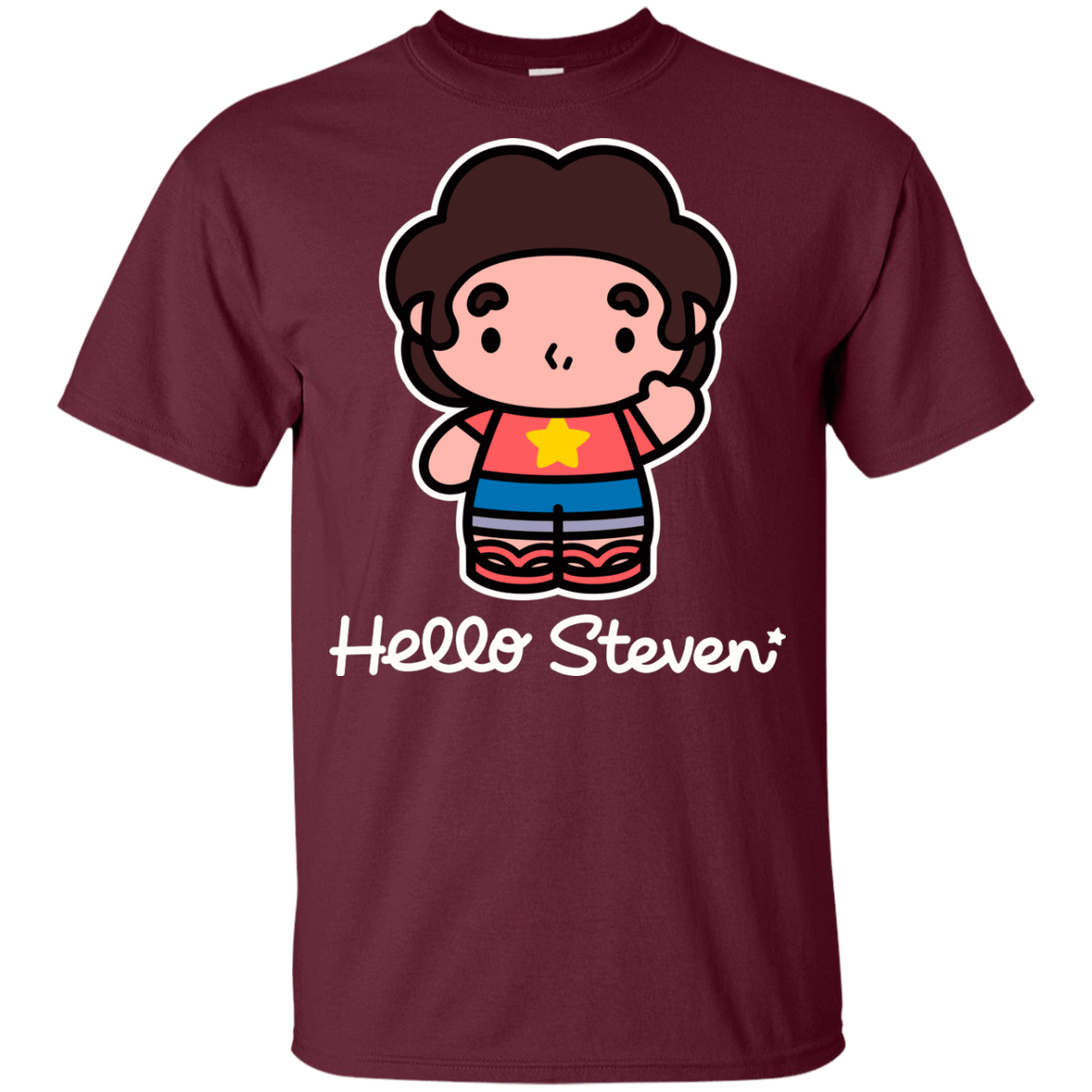 T-Shirts Maroon / YXS Hello Steven Youth T-Shirt