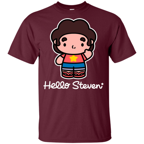 T-Shirts Maroon / YXS Hello Steven Youth T-Shirt