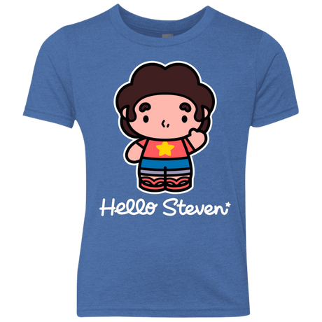 T-Shirts Vintage Royal / YXS Hello Steven Youth Triblend T-Shirt