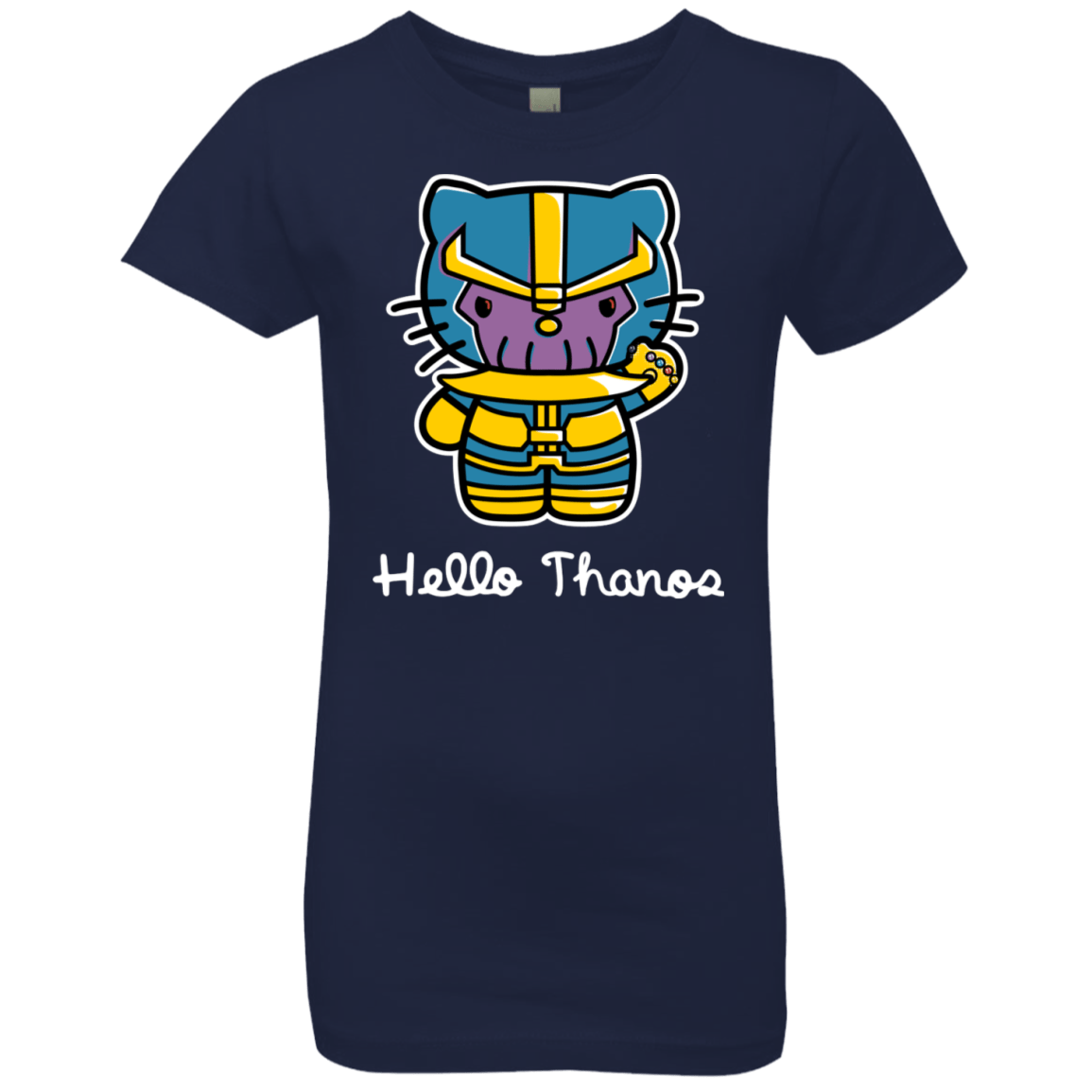 T-Shirts Midnight Navy / YXS Hello Thanos Girls Premium T-Shirt