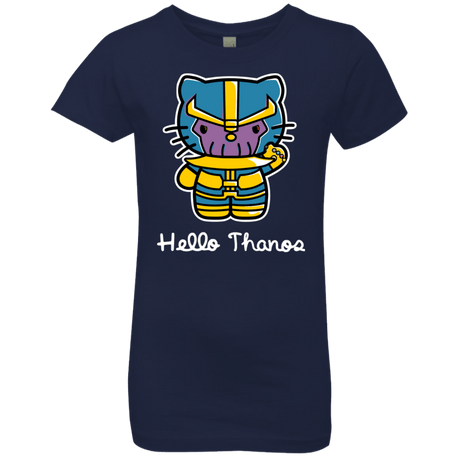 T-Shirts Midnight Navy / YXS Hello Thanos Girls Premium T-Shirt