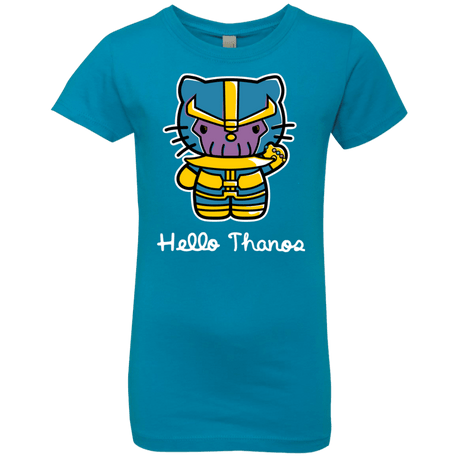 T-Shirts Turquoise / YXS Hello Thanos Girls Premium T-Shirt