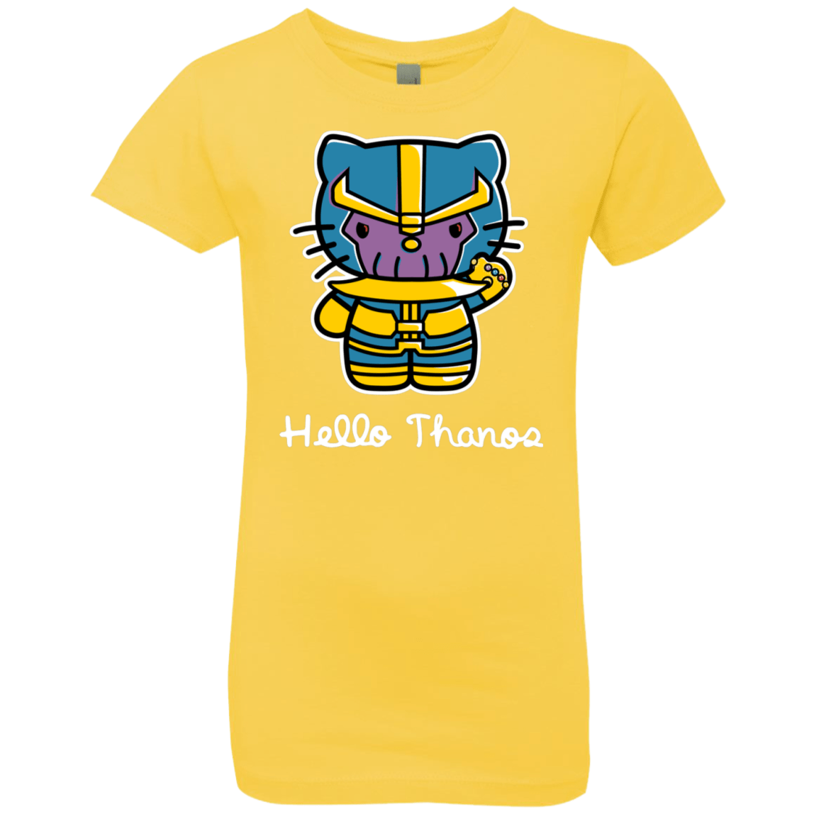 T-Shirts Vibrant Yellow / YXS Hello Thanos Girls Premium T-Shirt