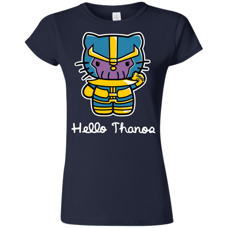 T-Shirts Navy / S Hello Thanos Junior Slimmer-Fit T-Shirt