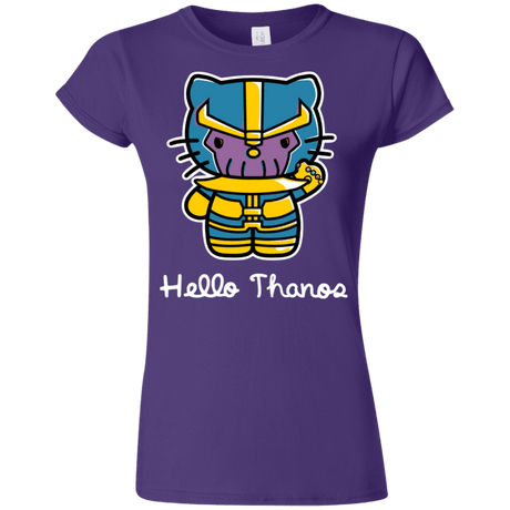 T-Shirts Purple / S Hello Thanos Junior Slimmer-Fit T-Shirt