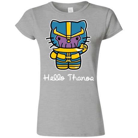 T-Shirts Sport Grey / S Hello Thanos Junior Slimmer-Fit T-Shirt