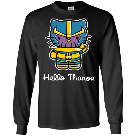 T-Shirts Black / S Hello Thanos Men's Long Sleeve T-Shirt