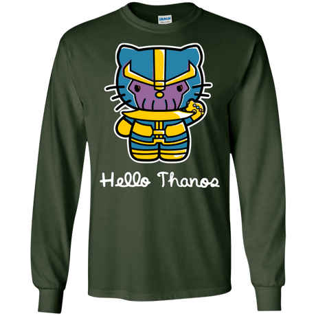 T-Shirts Forest Green / S Hello Thanos Men's Long Sleeve T-Shirt