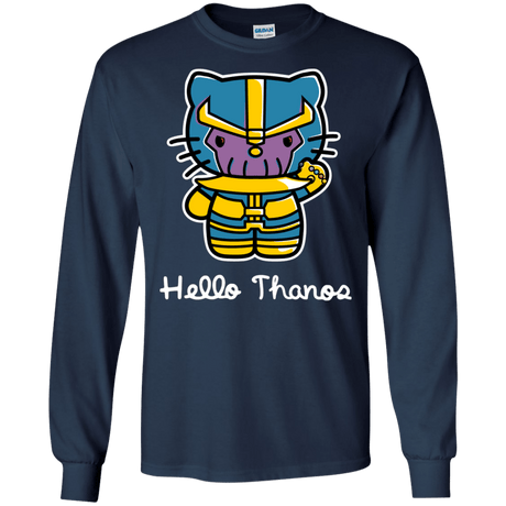 T-Shirts Navy / S Hello Thanos Men's Long Sleeve T-Shirt