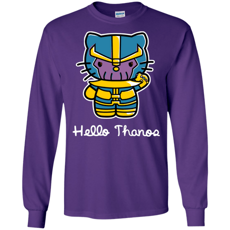 T-Shirts Purple / S Hello Thanos Men's Long Sleeve T-Shirt