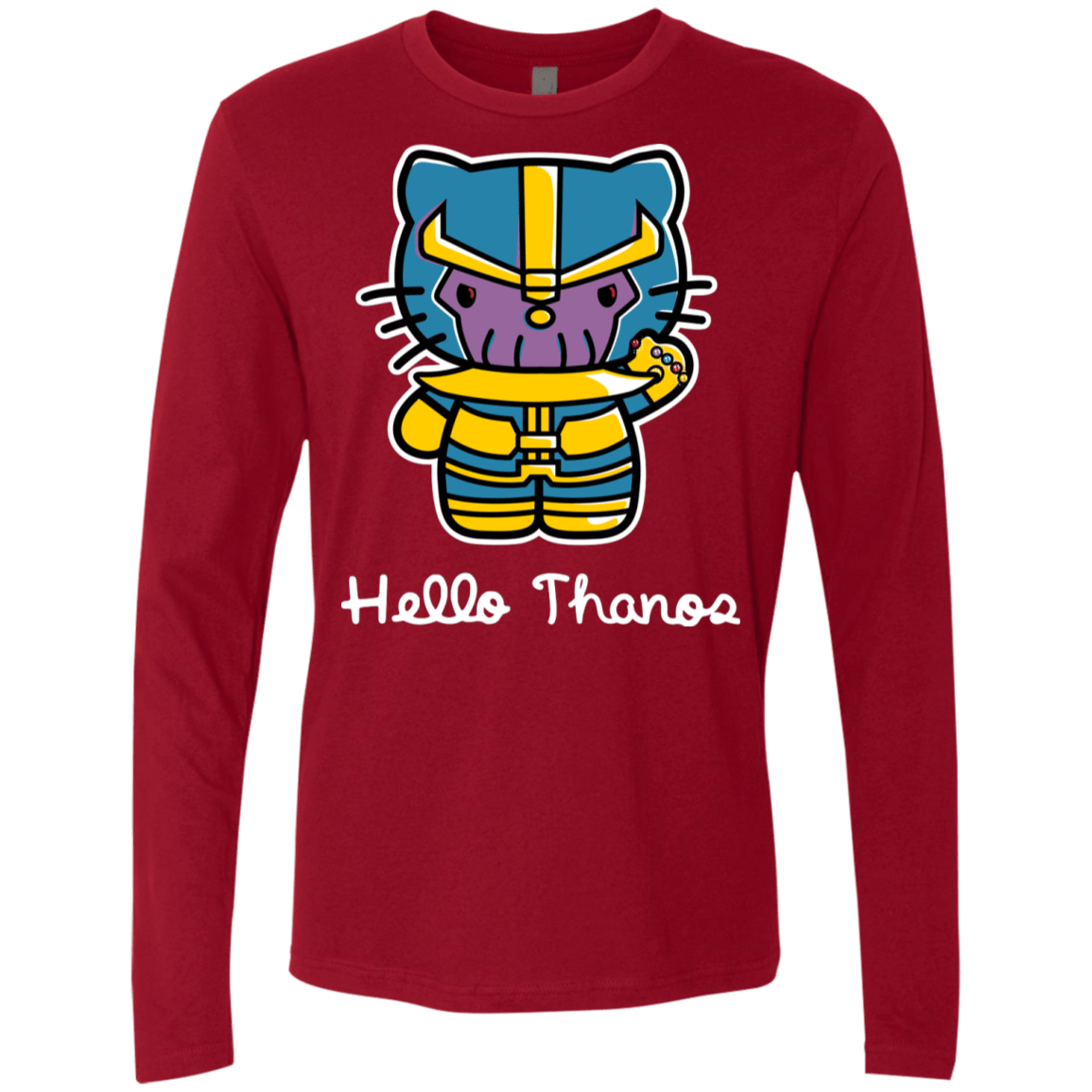 T-Shirts Cardinal / S Hello Thanos Men's Premium Long Sleeve