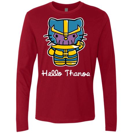T-Shirts Cardinal / S Hello Thanos Men's Premium Long Sleeve