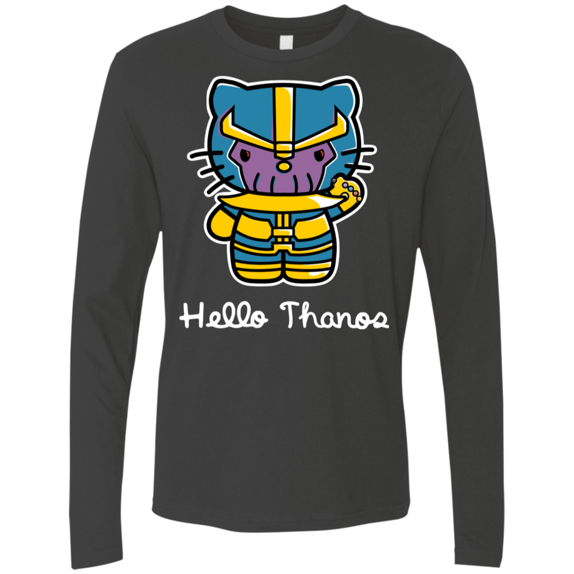 T-Shirts Heavy Metal / S Hello Thanos Men's Premium Long Sleeve