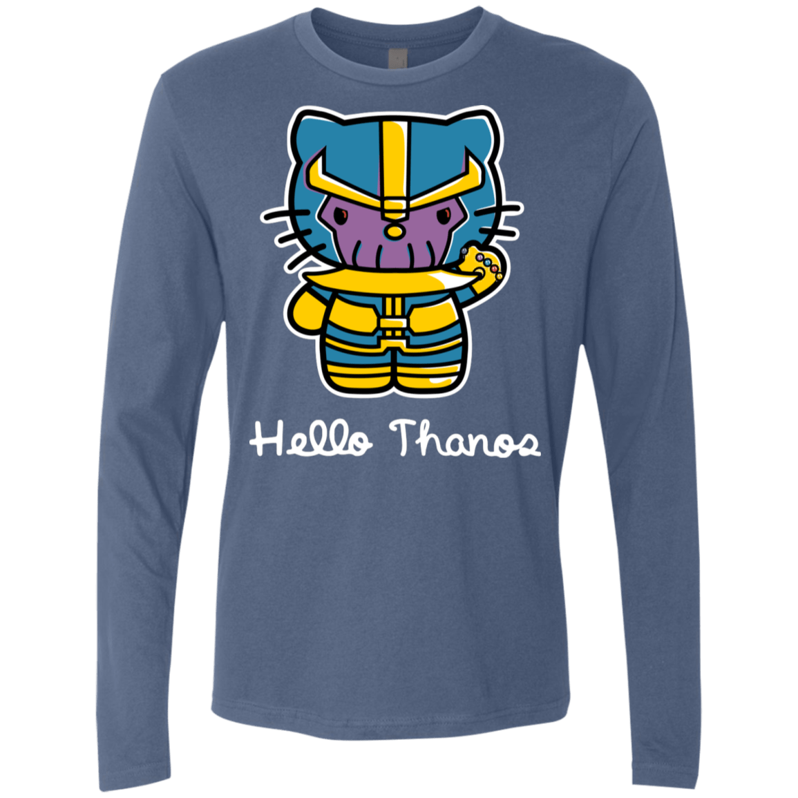 T-Shirts Indigo / S Hello Thanos Men's Premium Long Sleeve