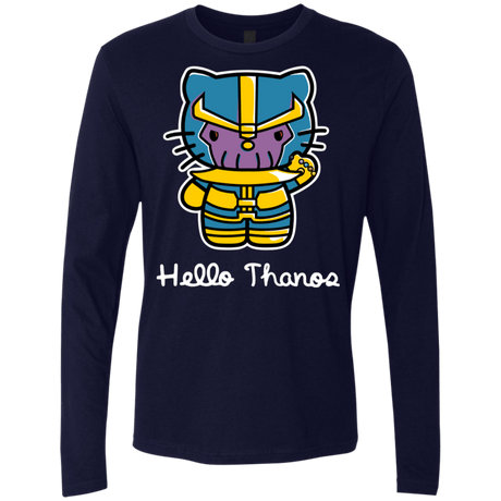 T-Shirts Midnight Navy / S Hello Thanos Men's Premium Long Sleeve
