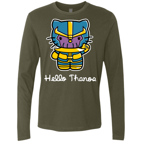T-Shirts Military Green / S Hello Thanos Men's Premium Long Sleeve