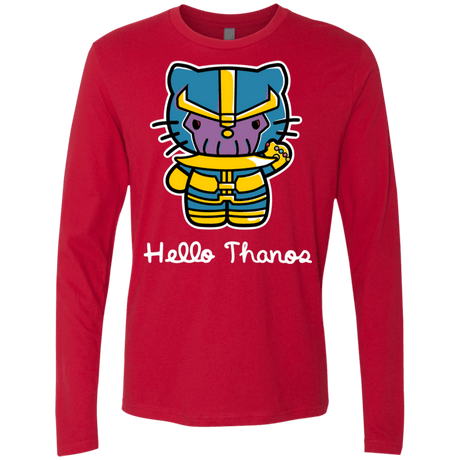 T-Shirts Red / S Hello Thanos Men's Premium Long Sleeve