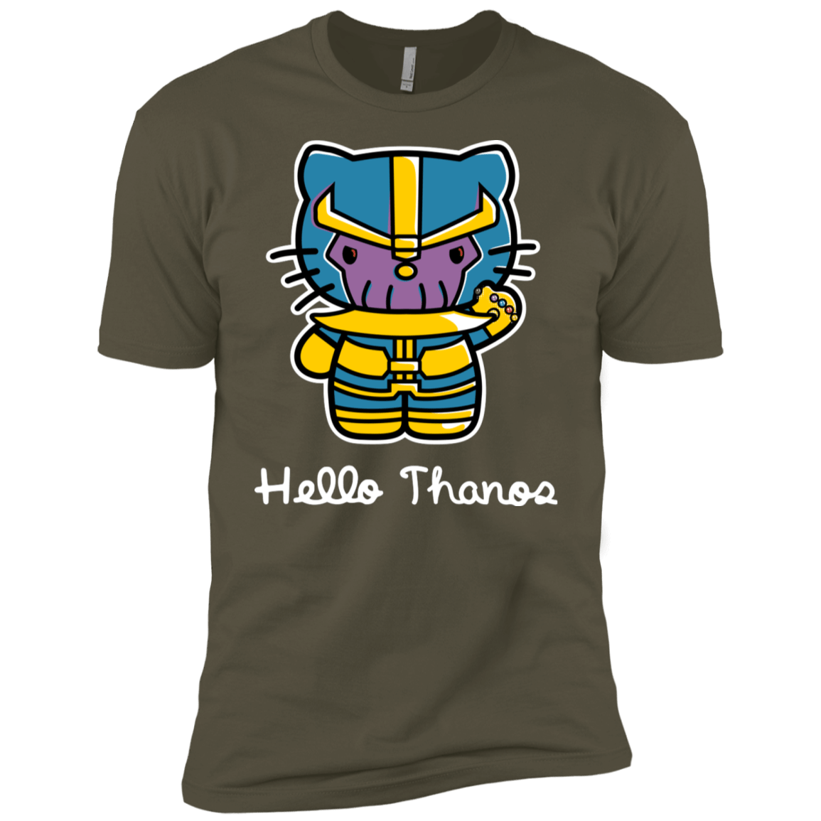 T-Shirts Military Green / X-Small Hello Thanos Men's Premium T-Shirt