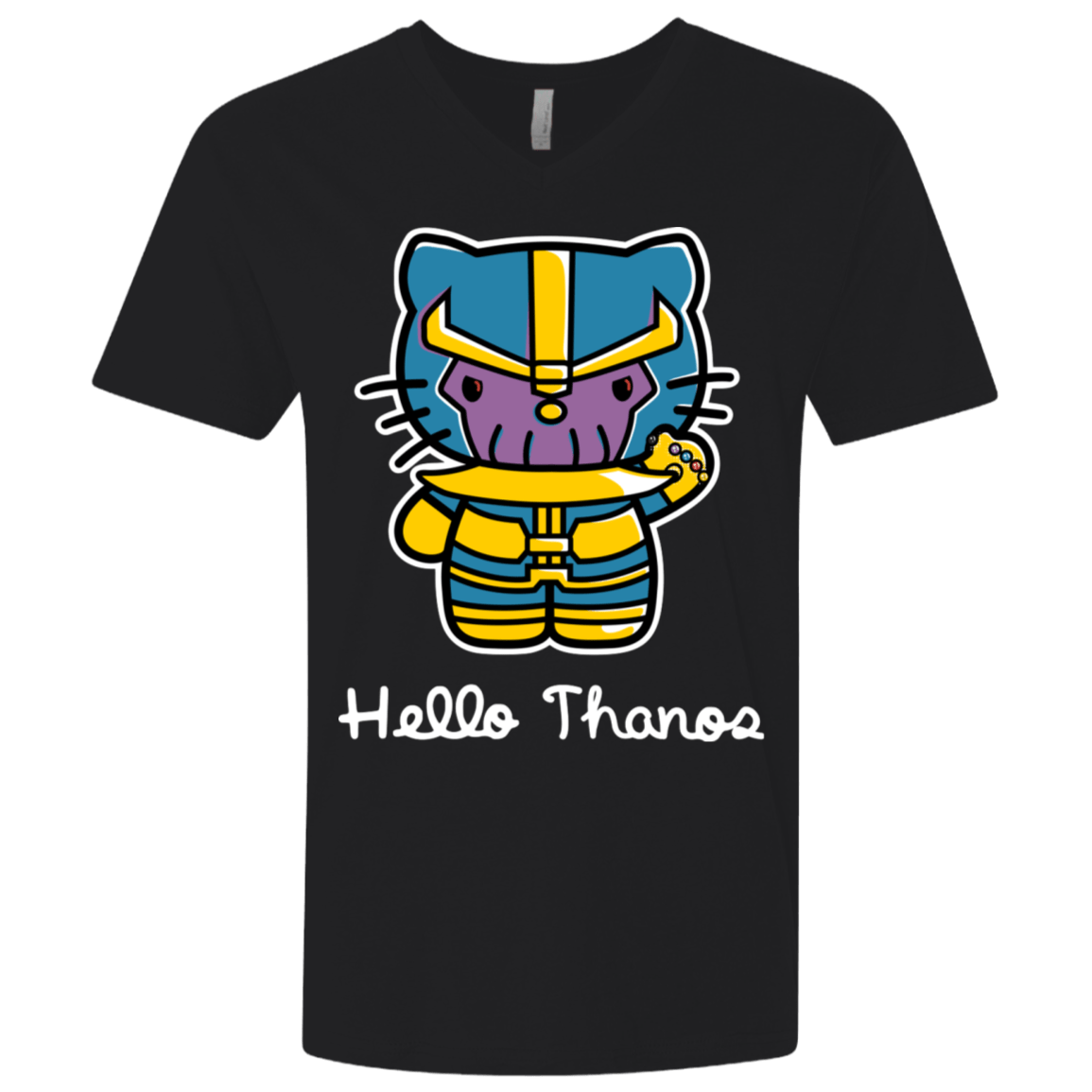 T-Shirts Black / X-Small Hello Thanos Men's Premium V-Neck