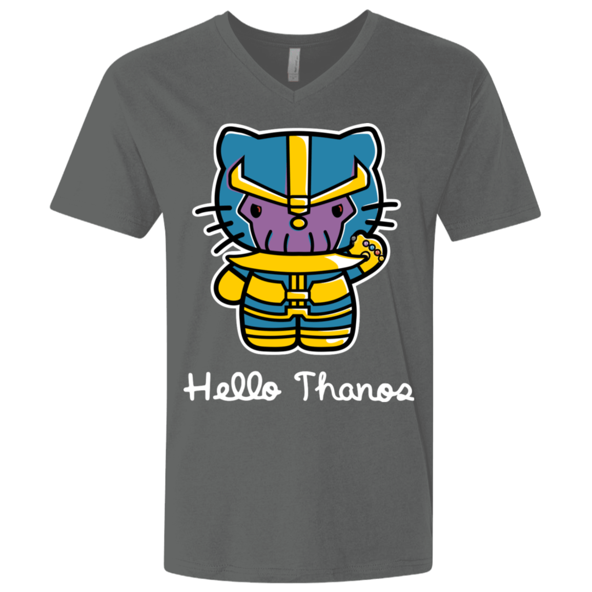 T-Shirts Heavy Metal / X-Small Hello Thanos Men's Premium V-Neck