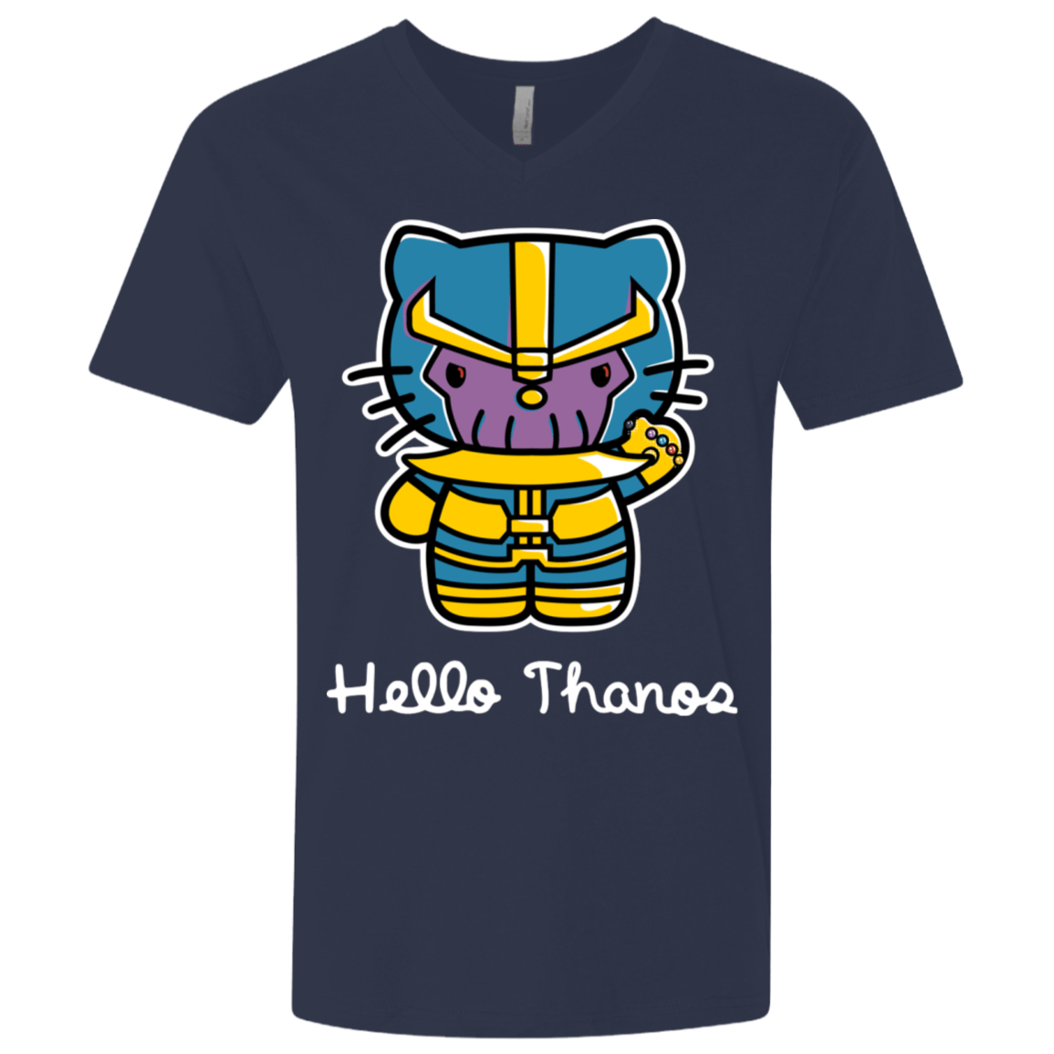 T-Shirts Midnight Navy / X-Small Hello Thanos Men's Premium V-Neck