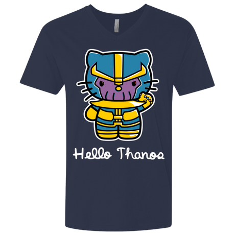 T-Shirts Midnight Navy / X-Small Hello Thanos Men's Premium V-Neck