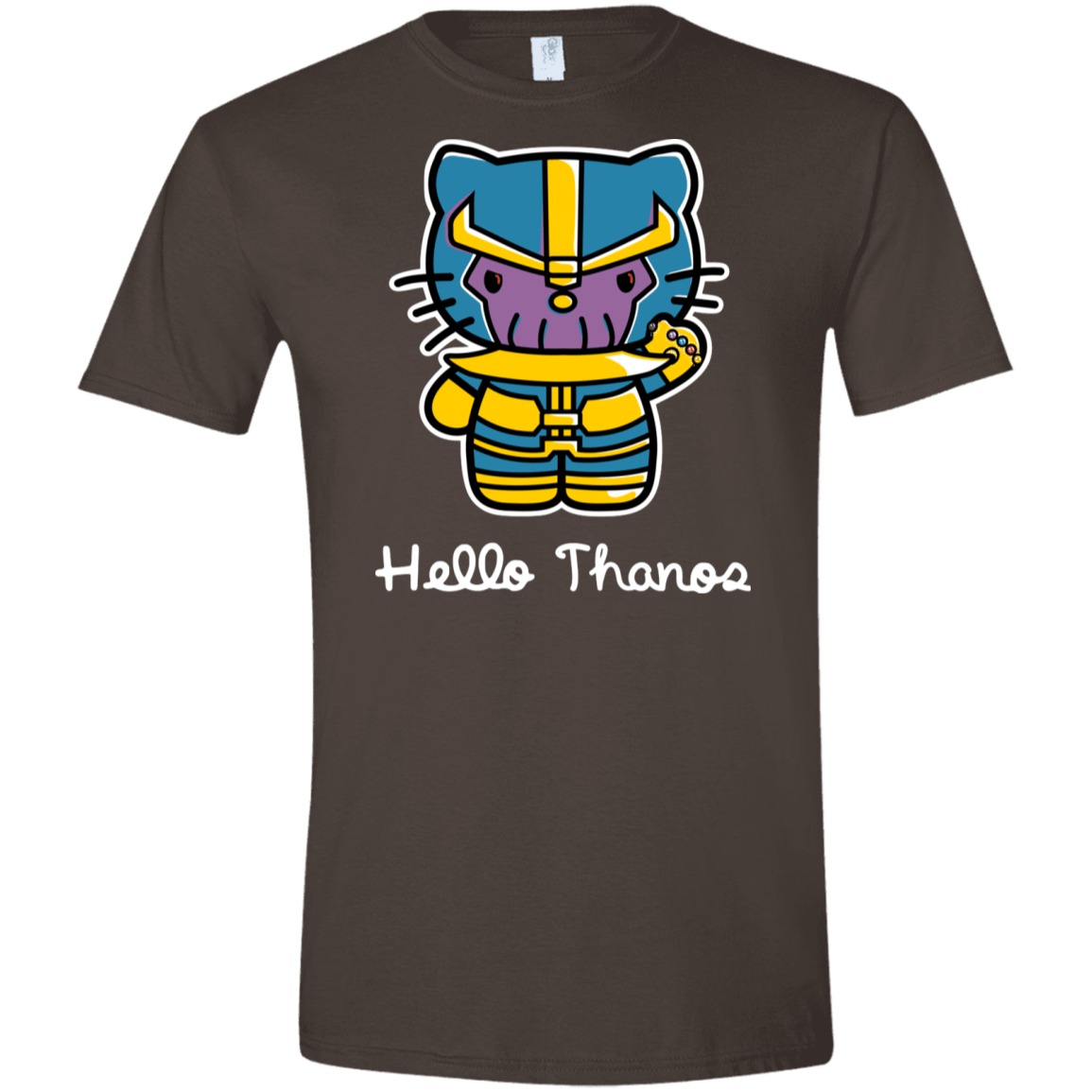 T-Shirts Dark Chocolate / S Hello Thanos Men's Semi-Fitted Softstyle