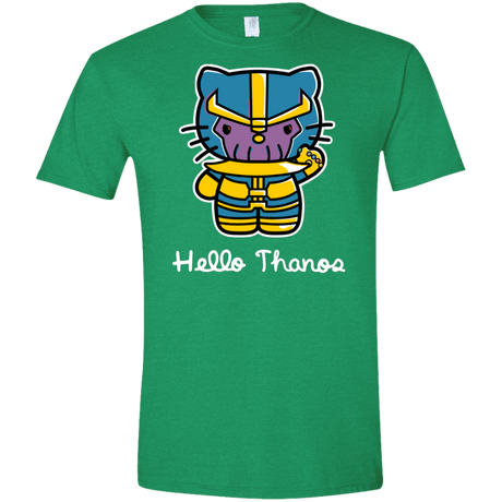 T-Shirts Heather Irish Green / S Hello Thanos Men's Semi-Fitted Softstyle
