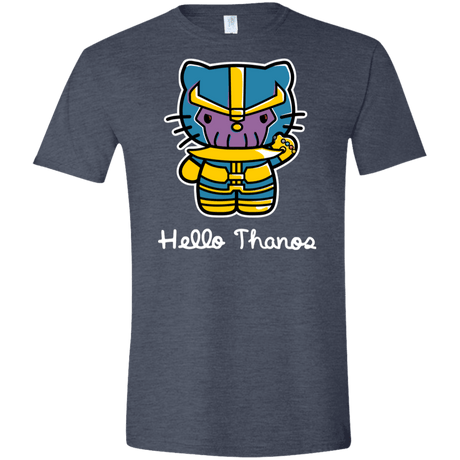 T-Shirts Heather Navy / S Hello Thanos Men's Semi-Fitted Softstyle