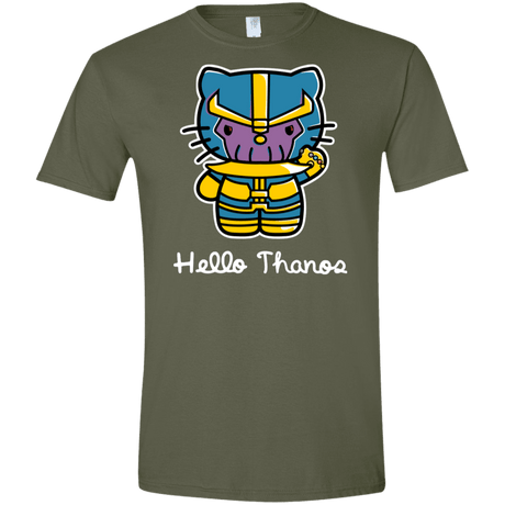 T-Shirts Military Green / S Hello Thanos Men's Semi-Fitted Softstyle