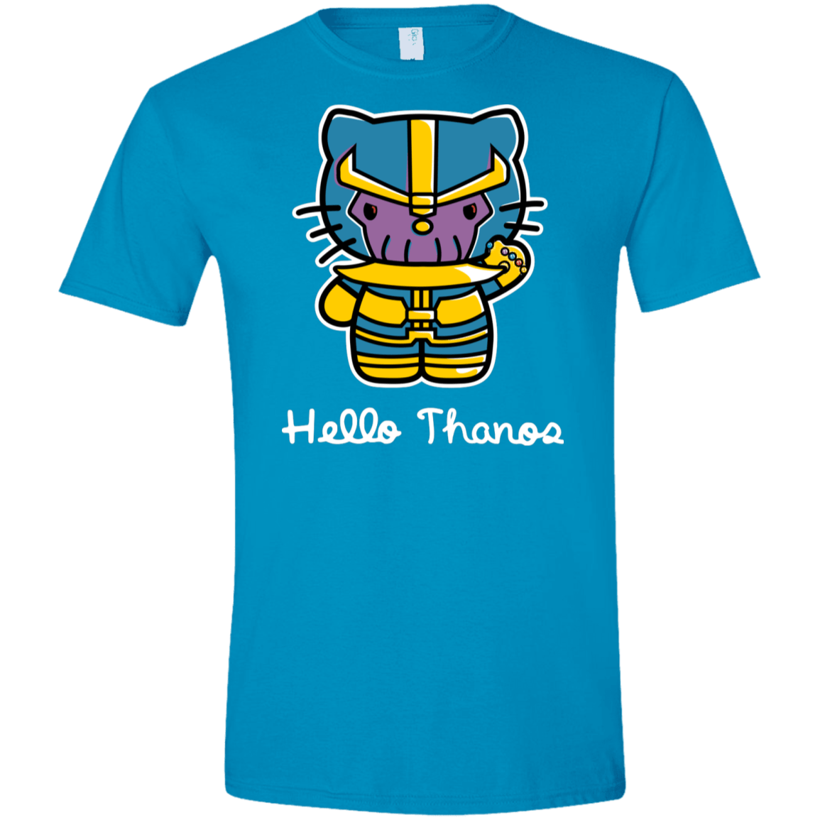 T-Shirts Sapphire / S Hello Thanos Men's Semi-Fitted Softstyle