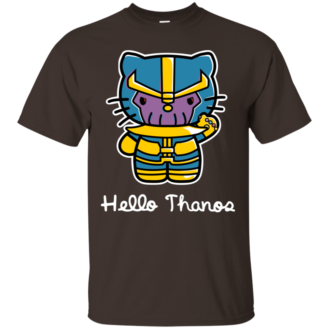 T-Shirts Dark Chocolate / S Hello Thanos T-Shirt