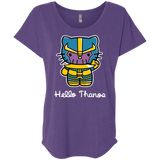 T-Shirts Purple Rush / X-Small Hello Thanos Triblend Dolman Sleeve