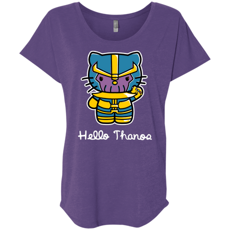 T-Shirts Purple Rush / X-Small Hello Thanos Triblend Dolman Sleeve