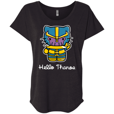 T-Shirts Vintage Black / X-Small Hello Thanos Triblend Dolman Sleeve