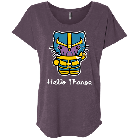 T-Shirts Vintage Purple / X-Small Hello Thanos Triblend Dolman Sleeve