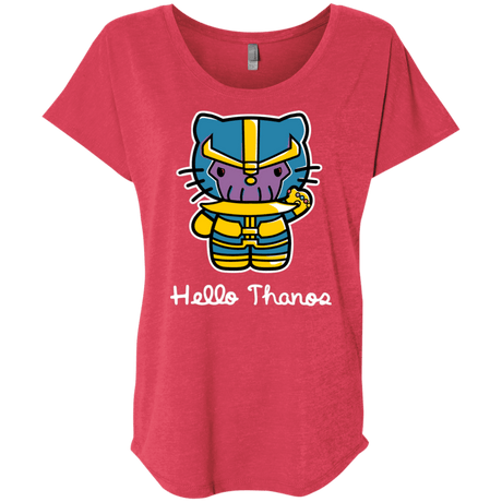 T-Shirts Vintage Red / X-Small Hello Thanos Triblend Dolman Sleeve