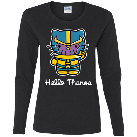 T-Shirts Black / S Hello Thanos Women's Long Sleeve T-Shirt