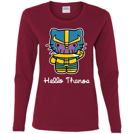 T-Shirts Cardinal / S Hello Thanos Women's Long Sleeve T-Shirt